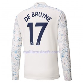 Maillot de Foot Manchester City Kevin De Bruyne 17 Troisième 2020-21 Manches Longues